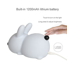 Load image into Gallery viewer, Silicone Rabbit LED Night Light USB Charging Dual-Tone Light Pat Light
