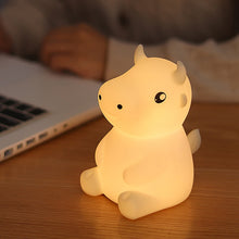 Load image into Gallery viewer, JX-YD-08 Silicone Calf Cow Night Light LED Colorful Dimming Pat Sleeping Bedside Lamp, JX-YD-08 Calf Cow