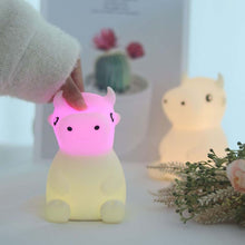 Load image into Gallery viewer, JX-YD-08 Silicone Calf Cow Night Light LED Colorful Dimming Pat Sleeping Bedside Lamp, JX-YD-08 Calf Cow
