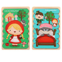 Load image into Gallery viewer, QBT01 Children Double-Sided Wooden Puzzle Bar Puzzle Toy
