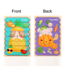 Load image into Gallery viewer, QBT01 Children Double-Sided Wooden Puzzle Bar Puzzle Toy