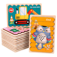 Load image into Gallery viewer, QBT01 Children Double-Sided Wooden Puzzle Bar Puzzle Toy