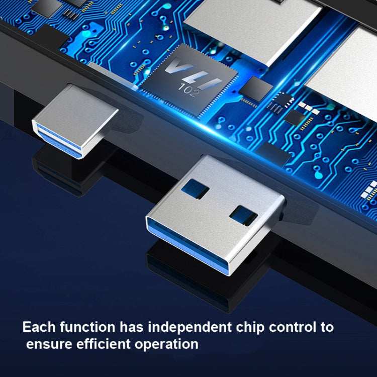 Cabledeconn T0409 Multifunctional USB 3.0 HUB Docking Station Network Cable Interface Converter, For Microsoft Surface Pro 7, For Microsoft Surface pro X, For Microsoft Surface Go 1 / 2, For Surface Pro 4 / 5 / 6, For Microsoft Surface Laptop 1 / 2    ...