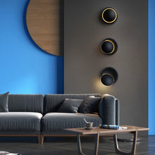 Load image into Gallery viewer, LED Wall Lamp 360 Degree Rotation Adjustable Bedside Light White Black Creative Wall Lamp Black Modern Aisle Round Lamp, Color Temperature:White/White, Color Temperature:White/Black, Color Temperature:Warm White/White, Color Temperature:Warm White/Blac...