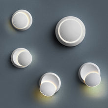 Load image into Gallery viewer, LED Wall Lamp 360 Degree Rotation Adjustable Bedside Light White Black Creative Wall Lamp Black Modern Aisle Round Lamp, Color Temperature:White/White, Color Temperature:White/Black, Color Temperature:Warm White/White, Color Temperature:Warm White/Blac...