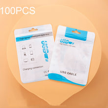 Load image into Gallery viewer, 100 PCS Data Cable Packaging Bag Plastic Sealing Bag