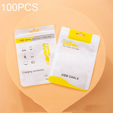 Load image into Gallery viewer, 100 PCS Data Cable Packaging Bag Plastic Sealing Bag