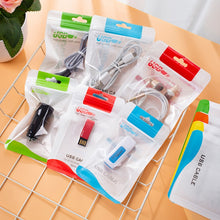 Load image into Gallery viewer, 100 PCS Data Cable Packaging Bag Plastic Sealing Bag