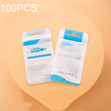 Load image into Gallery viewer, 100 PCS Data Cable Packaging Bag Plastic Sealing Bag
