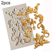 Load image into Gallery viewer, 2 PCS Border Silicone Mold Fondant Mold Cake Decorating Tools Chocolate Mold, Border Silicone Mold