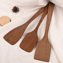Load image into Gallery viewer, Long Handle Unpainted Chicken Wings Wooden Spatula Kitchen Utensils, Large Spatula, Large vegetable Spatula, Oblique Spade, Square Curved Spade, 3 Square Curved Spade