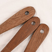 Load image into Gallery viewer, Long Handle Unpainted Chicken Wings Wooden Spatula Kitchen Utensils, Large Spatula, Large vegetable Spatula, Oblique Spade, Square Curved Spade, 3 Square Curved Spade