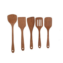 Load image into Gallery viewer, Long Handle Unpainted Chicken Wings Wooden Spatula Kitchen Utensils, Large Spatula, Large vegetable Spatula, Oblique Spade, Square Curved Spade, 3 Square Curved Spade