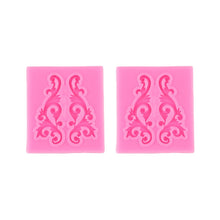 Load image into Gallery viewer, 2 PCS Fondant Cake Silicone Mold Hollow Embossed Border Frame Retro Photo Frame Mould