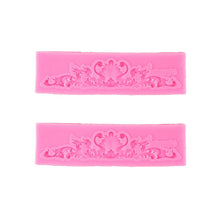 Load image into Gallery viewer, 2 PCS Fondant Cake Silicone Mold Hollow Embossed Border Frame Retro Photo Frame Mould
