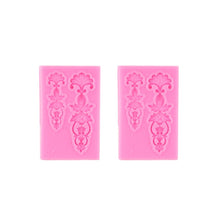 Load image into Gallery viewer, 2 PCS Fondant Cake Silicone Mold Hollow Embossed Border Frame Retro Photo Frame Mould