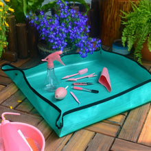Load image into Gallery viewer, 68x68cm PE Home Gardening Planting Operation Mat Green Plant Changing Pot Mixing Soil Waterproof Flower Mat, 68x68cm