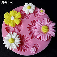 Load image into Gallery viewer, 2 PCS 3D Flower Silicone Molds Fondant Craft Cake Candy Chocolate Ice Pastry Baking Tool, 3D Flower Shape
