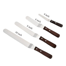 Load image into Gallery viewer, Wooden Handle Spatula Baking Stainless Steel Cake Straight Knife