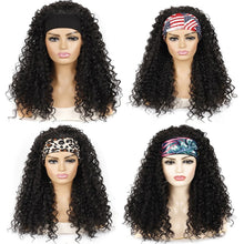 Load image into Gallery viewer, Hairband Wig Headgear Volume Chemical Fiber Wig Headgear, Black Hair Band 1B#O, Stars And Stripes Headband 1B#H, Leopard Headband 1B#G, Flower Hair Band 1B#C, 1B#XC, 4#XK, 27#XB, 33#XG, 613#O, 613#A, 613#G, 613#XC