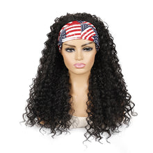 Load image into Gallery viewer, Hairband Wig Headgear Volume Chemical Fiber Wig Headgear, Black Hair Band 1B#O, Stars And Stripes Headband 1B#H, Leopard Headband 1B#G, Flower Hair Band 1B#C, 1B#XC, 4#XK, 27#XB, 33#XG, 613#O, 613#A, 613#G, 613#XC
