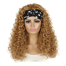 Load image into Gallery viewer, Hairband Wig Headgear Volume Chemical Fiber Wig Headgear, Black Hair Band 1B#O, Stars And Stripes Headband 1B#H, Leopard Headband 1B#G, Flower Hair Band 1B#C, 1B#XC, 4#XK, 27#XB, 33#XG, 613#O, 613#A, 613#G, 613#XC