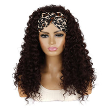 Load image into Gallery viewer, Hairband Wig Headgear Volume Chemical Fiber Wig Headgear, Black Hair Band 1B#O, Stars And Stripes Headband 1B#H, Leopard Headband 1B#G, Flower Hair Band 1B#C, 1B#XC, 4#XK, 27#XB, 33#XG, 613#O, 613#A, 613#G, 613#XC