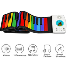 Load image into Gallery viewer, HUA008-49 49-Key Hand-Rolled Foldable Piano Children Color Piano, 49-Key