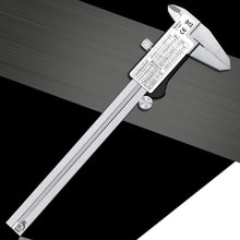 Load image into Gallery viewer, 0-150mm Plastic Meter Stainless Steel Body Digital Display Electronic High-Precision Vernier Caliper, 2 Units of mm/inch, 3 Units of mm/in/f