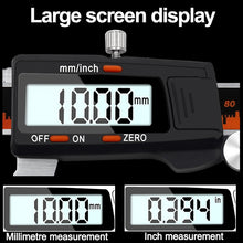 Load image into Gallery viewer, 0-150mm Plastic Meter Stainless Steel Body Digital Display Electronic High-Precision Vernier Caliper, 2 Units of mm/inch, 3 Units of mm/in/f