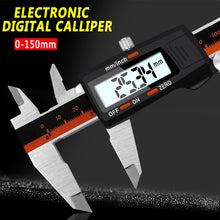 Load image into Gallery viewer, 0-150mm Plastic Meter Stainless Steel Body Digital Display Electronic High-Precision Vernier Caliper, 2 Units of mm/inch, 3 Units of mm/in/f