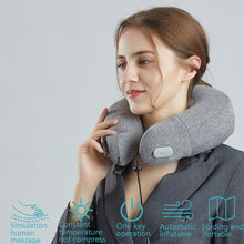 Load image into Gallery viewer, PL60 Neck Massager Cervical Spine Massage Pillow Household Inflatable U-Shaped Neck Pillow, PL60