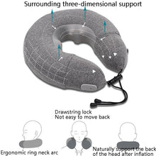 Load image into Gallery viewer, PL60 Neck Massager Cervical Spine Massage Pillow Household Inflatable U-Shaped Neck Pillow, PL60