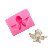 Load image into Gallery viewer, 2 PCS Angel Shape Fondant Cake Silicone Mold Aroma Soft Clay Clay Gypsum Plastic Decoration, Angel Shape