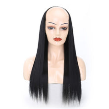 Load image into Gallery viewer, Wig Half Headgear Long Straight Hair U-Shaped Wig Headgear, 1.US-1B# Black, 2.US-1BT0906 #, 3. Black Gradient Sapphire Blue, 4.US-2# Natural Black, 5.US-4# Brown Black, 6.US-4H27#, 7.US-4M30# Linen, 8.US-4M33# Chestnut Color, 9.US-8#, 10.US-8H613#     ...