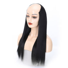 Load image into Gallery viewer, Wig Half Headgear Long Straight Hair U-Shaped Wig Headgear, 1.US-1B# Black, 2.US-1BT0906 #, 3. Black Gradient Sapphire Blue, 4.US-2# Natural Black, 5.US-4# Brown Black, 6.US-4H27#, 7.US-4M30# Linen, 8.US-4M33# Chestnut Color, 9.US-8#, 10.US-8H613#     ...