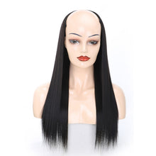 Load image into Gallery viewer, Wig Half Headgear Long Straight Hair U-Shaped Wig Headgear, 1.US-1B# Black, 2.US-1BT0906 #, 3. Black Gradient Sapphire Blue, 4.US-2# Natural Black, 5.US-4# Brown Black, 6.US-4H27#, 7.US-4M30# Linen, 8.US-4M33# Chestnut Color, 9.US-8#, 10.US-8H613#     ...