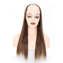 Load image into Gallery viewer, Wig Half Headgear Long Straight Hair U-Shaped Wig Headgear, 1.US-1B# Black, 2.US-1BT0906 #, 3. Black Gradient Sapphire Blue, 4.US-2# Natural Black, 5.US-4# Brown Black, 6.US-4H27#, 7.US-4M30# Linen, 8.US-4M33# Chestnut Color, 9.US-8#, 10.US-8H613#     ...