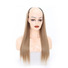 Load image into Gallery viewer, Wig Half Headgear Long Straight Hair U-Shaped Wig Headgear, 1.US-1B# Black, 2.US-1BT0906 #, 3. Black Gradient Sapphire Blue, 4.US-2# Natural Black, 5.US-4# Brown Black, 6.US-4H27#, 7.US-4M30# Linen, 8.US-4M33# Chestnut Color, 9.US-8#, 10.US-8H613#     ...