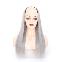 Load image into Gallery viewer, Wig Half Headgear Long Straight Hair U-Shaped Wig Headgear, 1.US-1B# Black, 2.US-1BT0906 #, 3. Black Gradient Sapphire Blue, 4.US-2# Natural Black, 5.US-4# Brown Black, 6.US-4H27#, 7.US-4M30# Linen, 8.US-4M33# Chestnut Color, 9.US-8#, 10.US-8H613#     ...