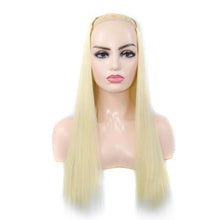 Load image into Gallery viewer, Wig Half Headgear Long Straight Hair U-Shaped Wig Headgear, 1.US-1B# Black, 2.US-1BT0906 #, 3. Black Gradient Sapphire Blue, 4.US-2# Natural Black, 5.US-4# Brown Black, 6.US-4H27#, 7.US-4M30# Linen, 8.US-4M33# Chestnut Color, 9.US-8#, 10.US-8H613#     ...