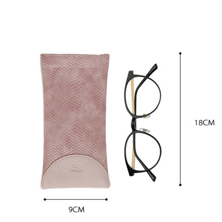 Snake Print PU Elastic Leather Sunglasses Bag  Myopia And Presbyopic Glasses Bag