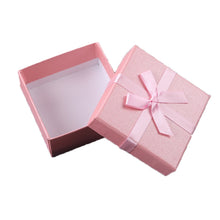 Load image into Gallery viewer, 10 PCS Bowknot Jewelry Gift Box Square Jewelry Paper Packaging Box, 8x8x4.5cm, 9x9x4cm, 6.2x6.2cm, 8x8x3.5cm