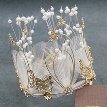 Load image into Gallery viewer, Fairy Dragonfly Fairy Cake Decoration Bridal Crown Baking Birthday Ornaments, Crown Cake Decoration