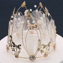 Load image into Gallery viewer, Fairy Dragonfly Fairy Cake Decoration Bridal Crown Baking Birthday Ornaments, Crown Cake Decoration