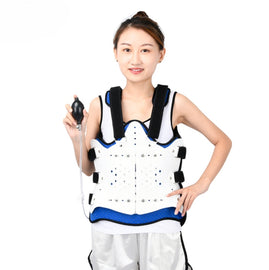 Adjustable Thoracolumbar Fixation Brace And Waist Protector,Style:, Single Airbag One Size, Double Airbag One Size, Standard Model (Without Airbag) One Size