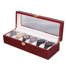 Load image into Gallery viewer, Wooden Baking Paint Watch Box Jewelry Storage Display Box, 2-bit Spray Paint, 3-bit Spray Paint, 5-bit Paint, 6-bit Paint, 10-bit Paint, 12-bit Paint, 20-bit Paint, 6+3 Double-layer Paint, 24-bit Paint, 06 Black + Rice Matte, 10-bit Black + Rice Matte ...