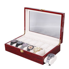 Load image into Gallery viewer, Wooden Baking Paint Watch Box Jewelry Storage Display Box, 2-bit Spray Paint, 3-bit Spray Paint, 5-bit Paint, 6-bit Paint, 10-bit Paint, 12-bit Paint, 20-bit Paint, 6+3 Double-layer Paint, 24-bit Paint, 06 Black + Rice Matte, 10-bit Black + Rice Matte ...