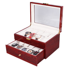 Load image into Gallery viewer, Wooden Baking Paint Watch Box Jewelry Storage Display Box, 2-bit Spray Paint, 3-bit Spray Paint, 5-bit Paint, 6-bit Paint, 10-bit Paint, 12-bit Paint, 20-bit Paint, 6+3 Double-layer Paint, 24-bit Paint, 06 Black + Rice Matte, 10-bit Black + Rice Matte ...