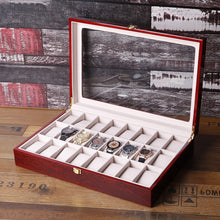 Load image into Gallery viewer, Wooden Baking Paint Watch Box Jewelry Storage Display Box, 2-bit Spray Paint, 3-bit Spray Paint, 5-bit Paint, 6-bit Paint, 10-bit Paint, 12-bit Paint, 20-bit Paint, 6+3 Double-layer Paint, 24-bit Paint, 06 Black + Rice Matte, 10-bit Black + Rice Matte ...
